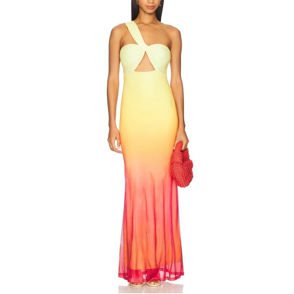 Runaway the Label Kyree Maxi Dressin Mimosa Ombré